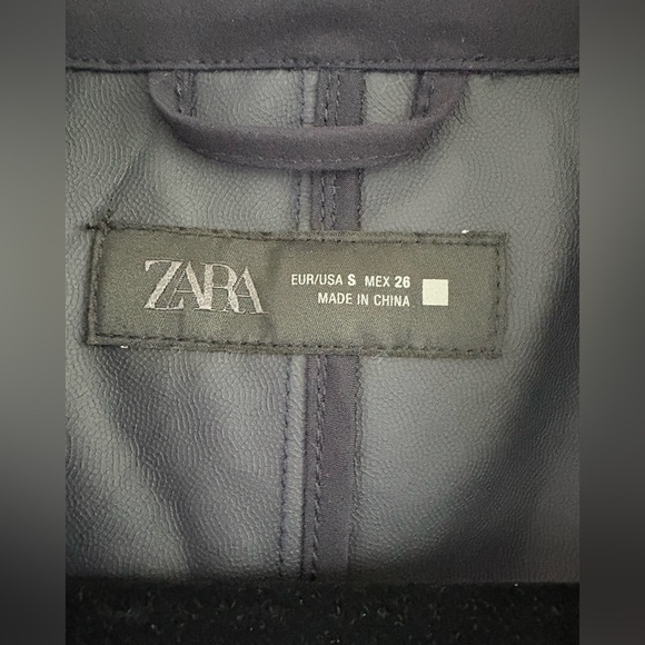 Zara Navy Blue Belted Midi Trench Coat Size Small – Brand New - Picture 6 of 13